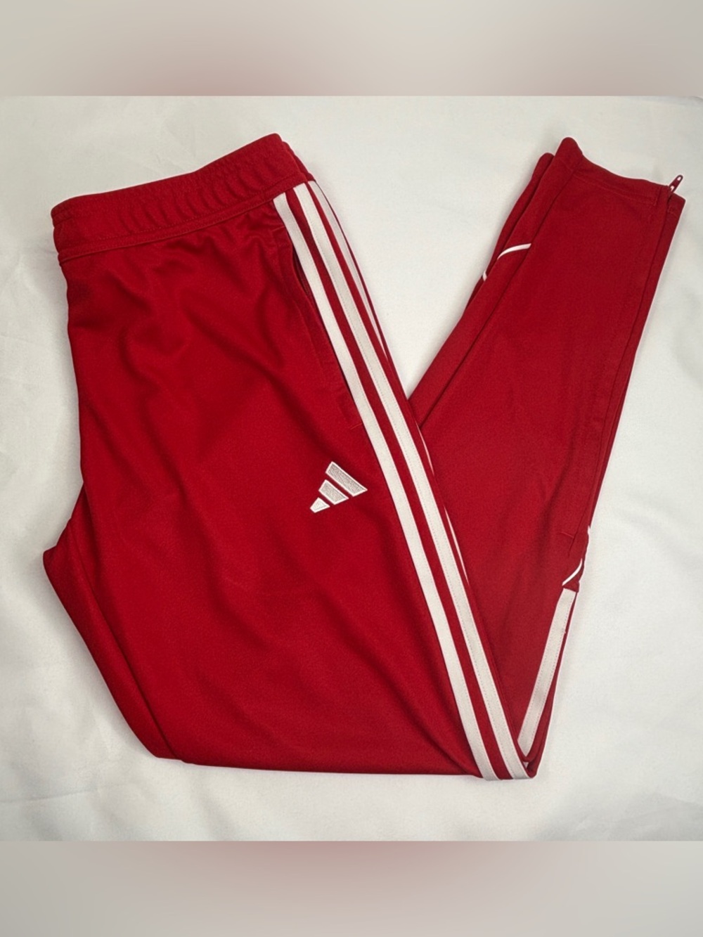 Adidas Tiro League Soccer Red White Pants Women's Size Medium